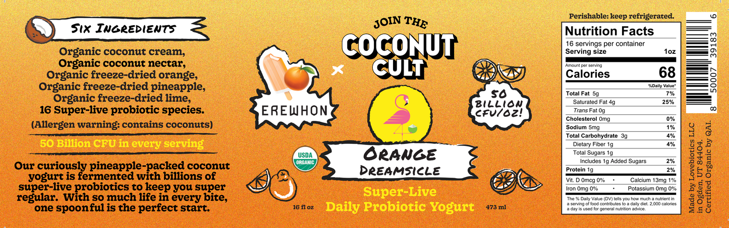 2 Pack - Orange Dreamsicle Coconut Yogurt