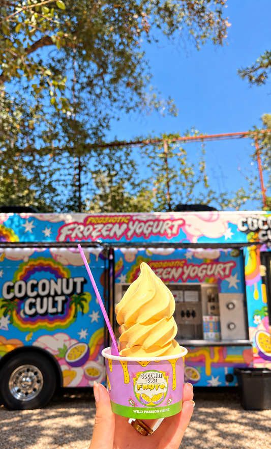 Coconut Cult Froyo Truck and Froyo cup