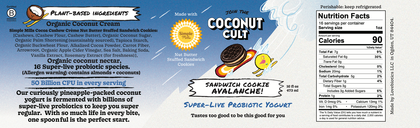 2 pack - Sandwich Cookie Avalanche Coconut Yogurt
